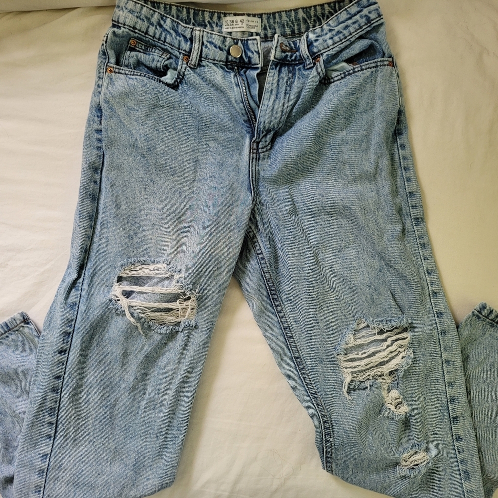 Distressed jeans